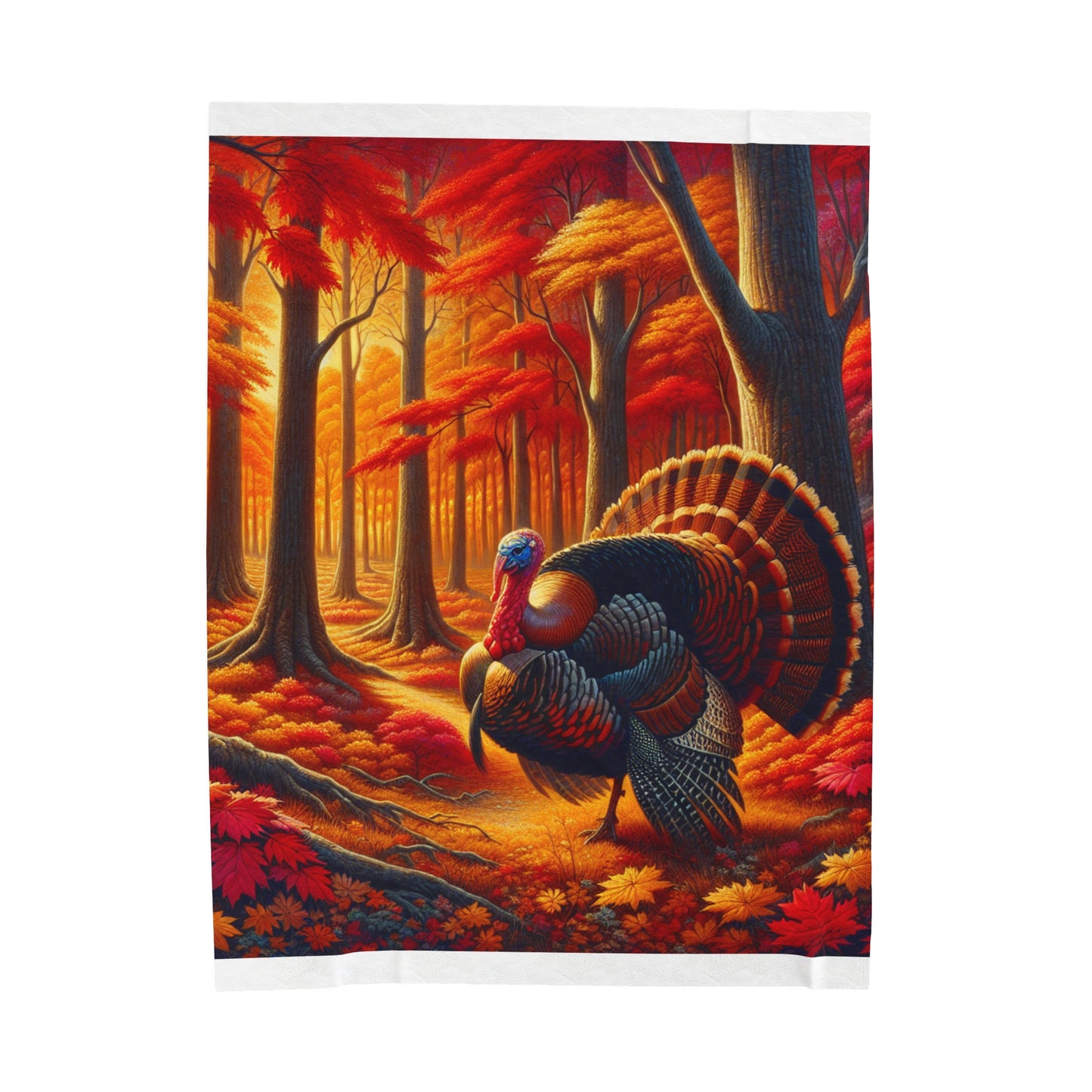 Thanksgiving Turkey Plush Blanket, Cozy Fall Decor, Autumn Gifts, Living Room Throw, Holiday Home Accessory