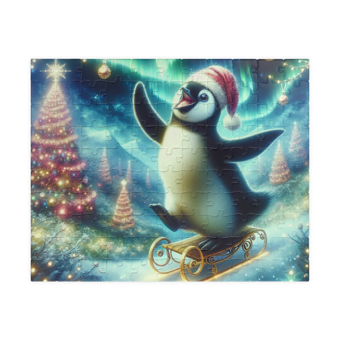 Festive Penguin Puzzle for Adults & Kids, Christmas Decor, Family Game Night, Holiday Gift, Seasonal Fun, 110-1014 Pieces