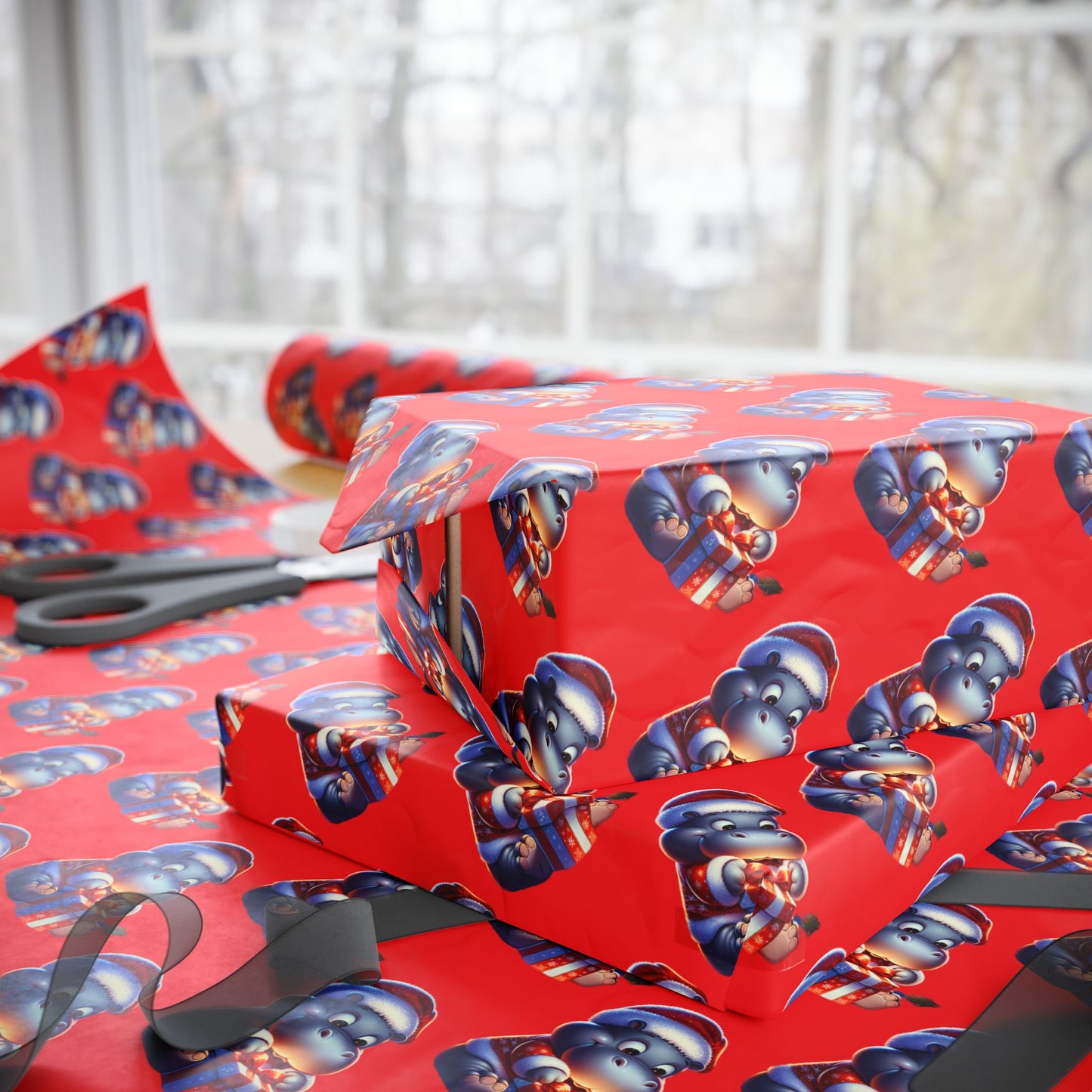 Fun Festive Wrapping Paper, Ideal for Holidays, Gift Wrap, Birthday, Christmas, or Party Celebrations, Cute Cartoon Design